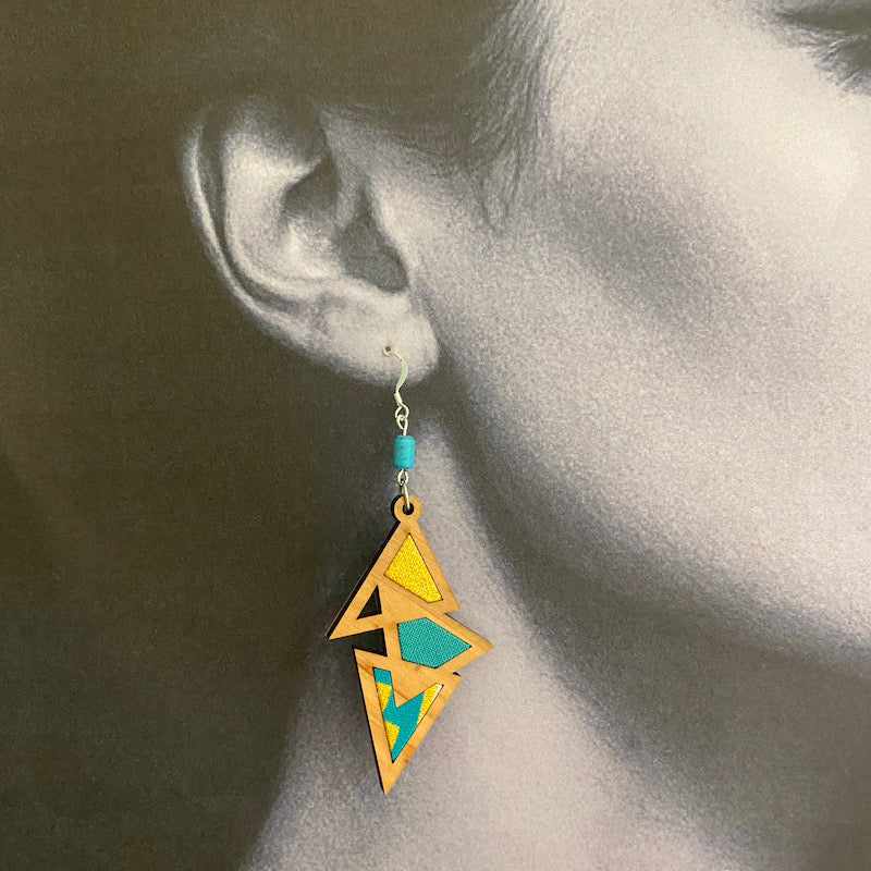 Boucle d'oreille - Triangulaire - Sous le soleil