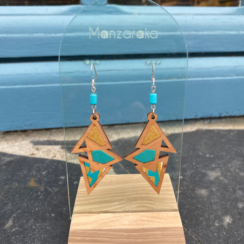 Boucle d'oreille - Triangulaire - Sous le soleil