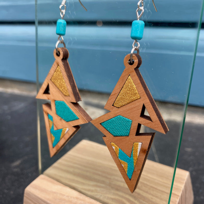 Boucle d'oreille - Triangulaire - Sous le soleil