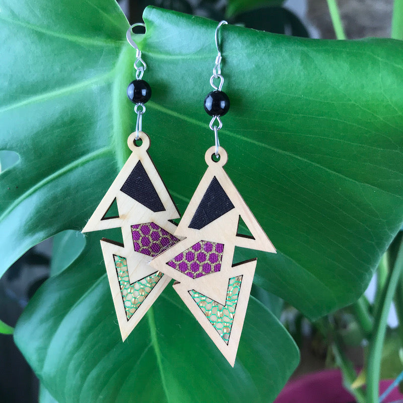Boucle d'oreille - Triangulaire - Voyage