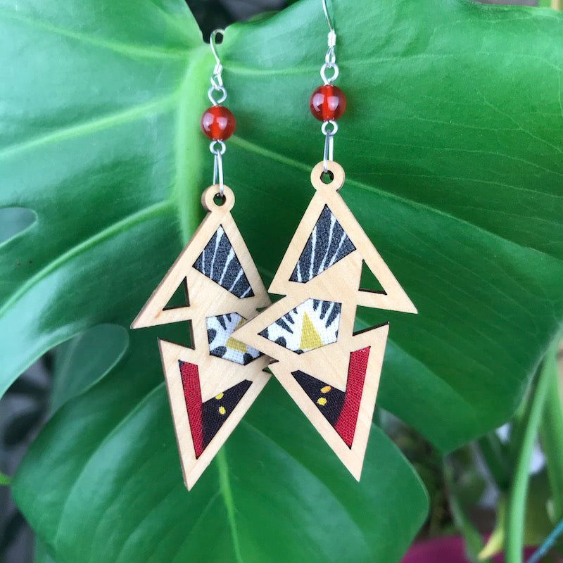 Boucle d'oreille - Triangulaire - Passion