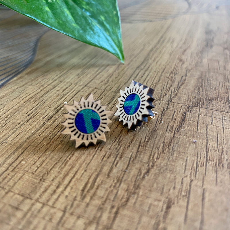 Puces d'oreilles - Soleil - BlueVerde