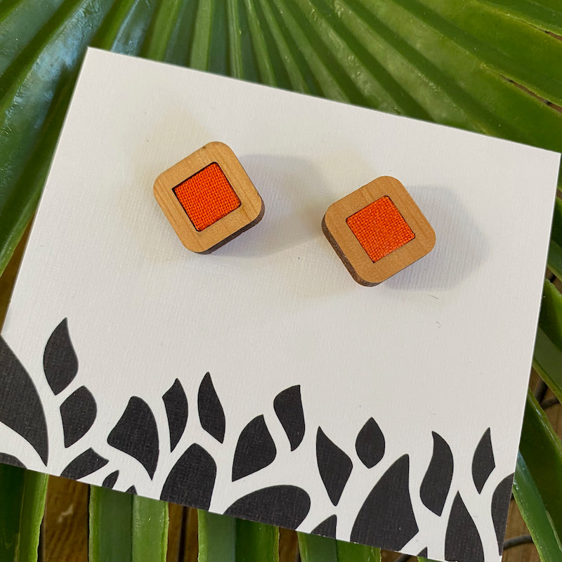Puces d'oreilles - Carré - Orange