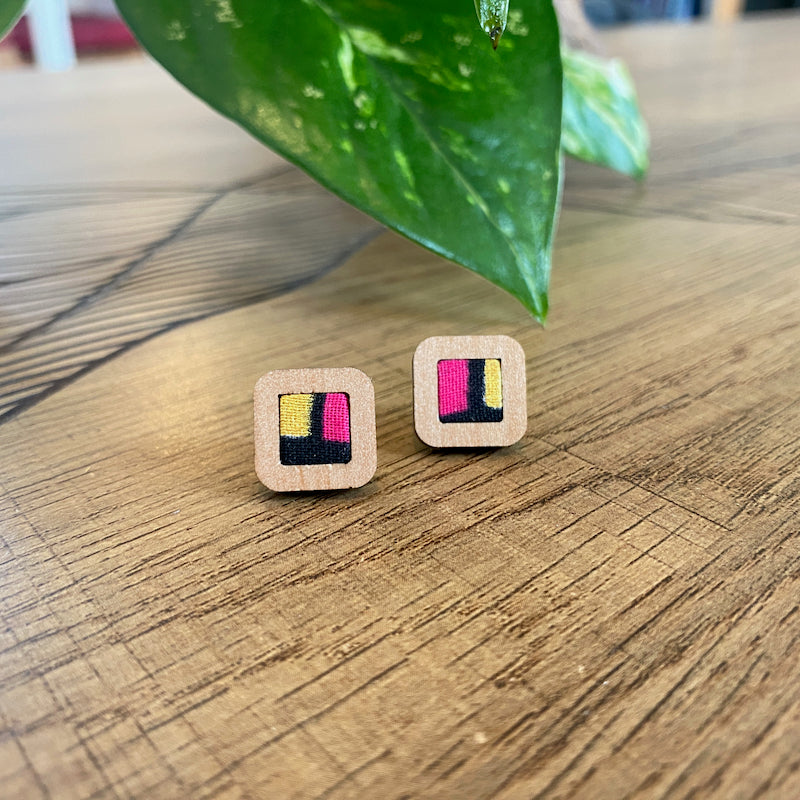 Puces d'oreilles - Carré -Graphe Rose